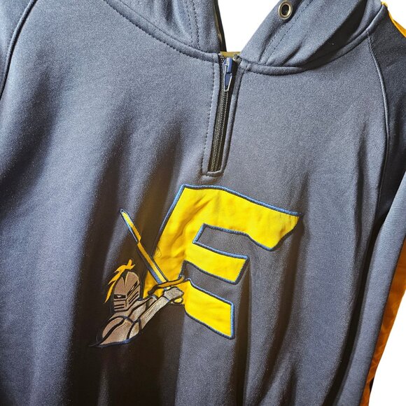Navy & Yellow Hooded Sweatshirt With Knight Logo & NCAA Theme - Picture 2 of 6